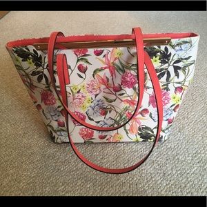 Aldo floral and salmon handbag, gold detail